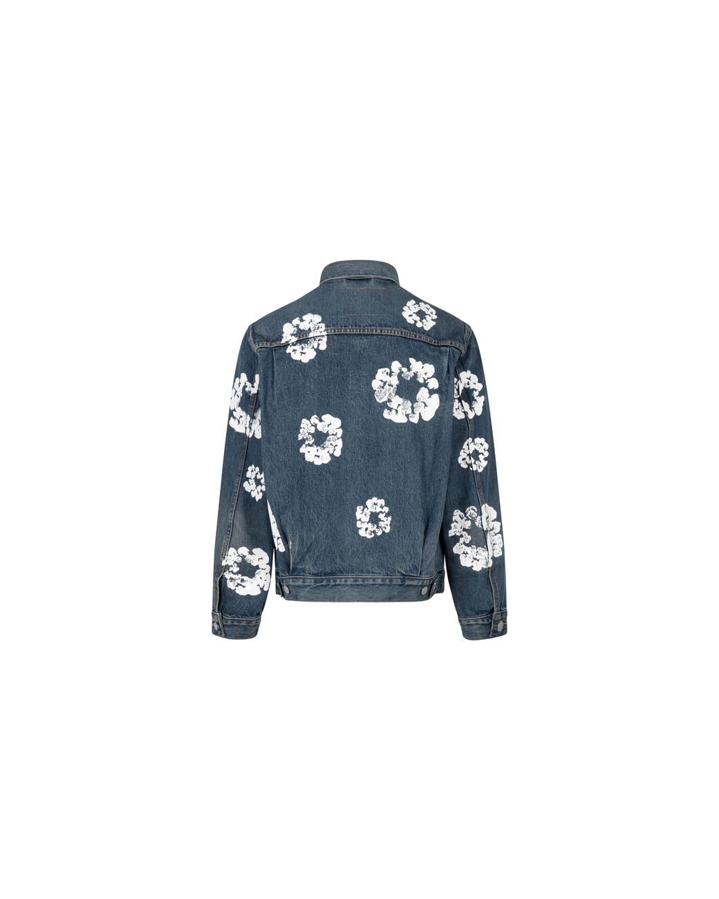DENIM TEARS Black The Cotton Wreath Denim Jacket "Dark Wash" Dt14" for men