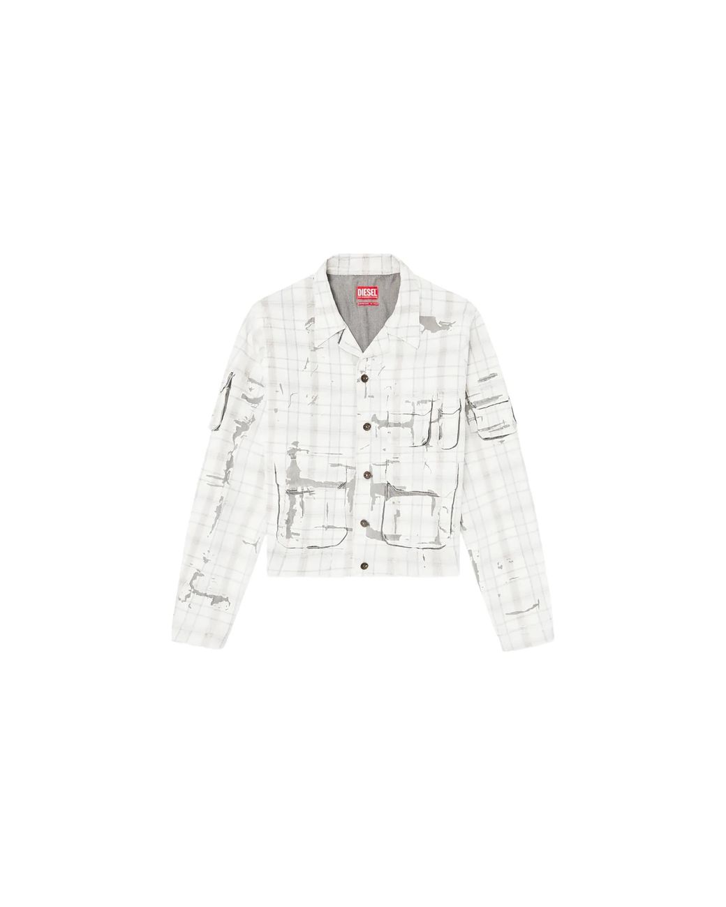 DIESEL Black Peel-Off Effect Denim Jacket A23924068Wae7616" for men