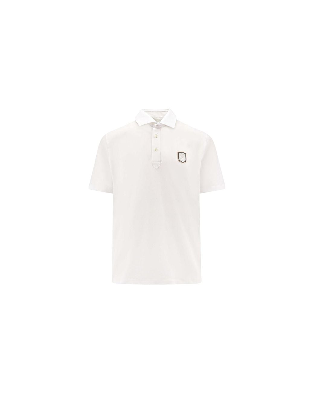 Brunello Cucinelli Black Polo Shirt With Emblem Brun3000" for men