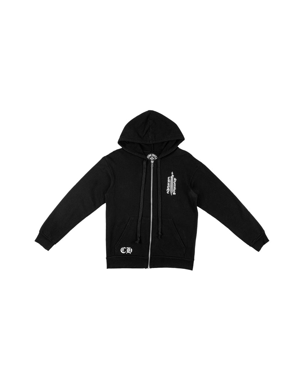 Chrome Hearts Black Rs Dagger Logo Zipup Hoodie Chrm1815" for men