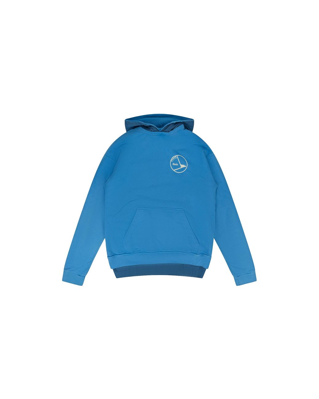 Rhude Blue Layered Hoodie Rhdmhds1938 Blu" for men