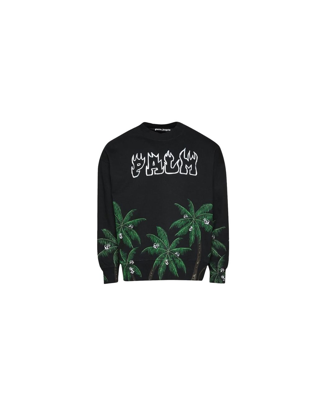 Palm Angels Black Palms & Skulls Vintage Crewneck V77U4Oon" for men