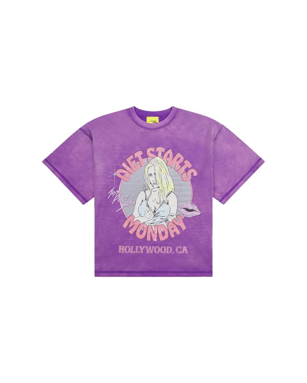 DIET STARTS MONDAY Purple Hollywood T-Shirt Dsm Fw26 057" for men
