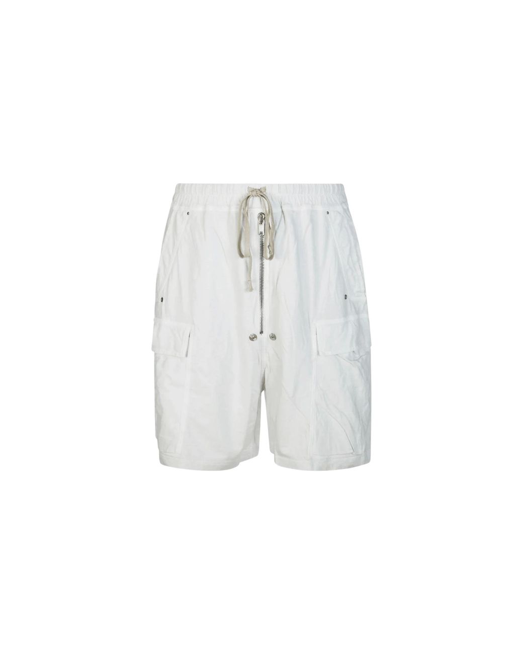 Rick Owens Black Cargobela Shorts "Milk Wash" Du01F4369 Rn 51" for men