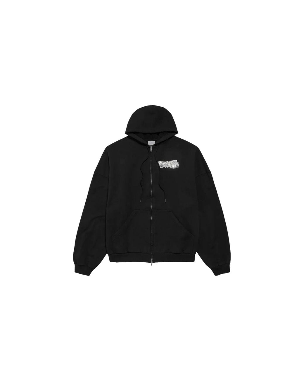 Balenciaga Black Large Zip-Up Hoodie A009Ea Tvve3 1000" for men