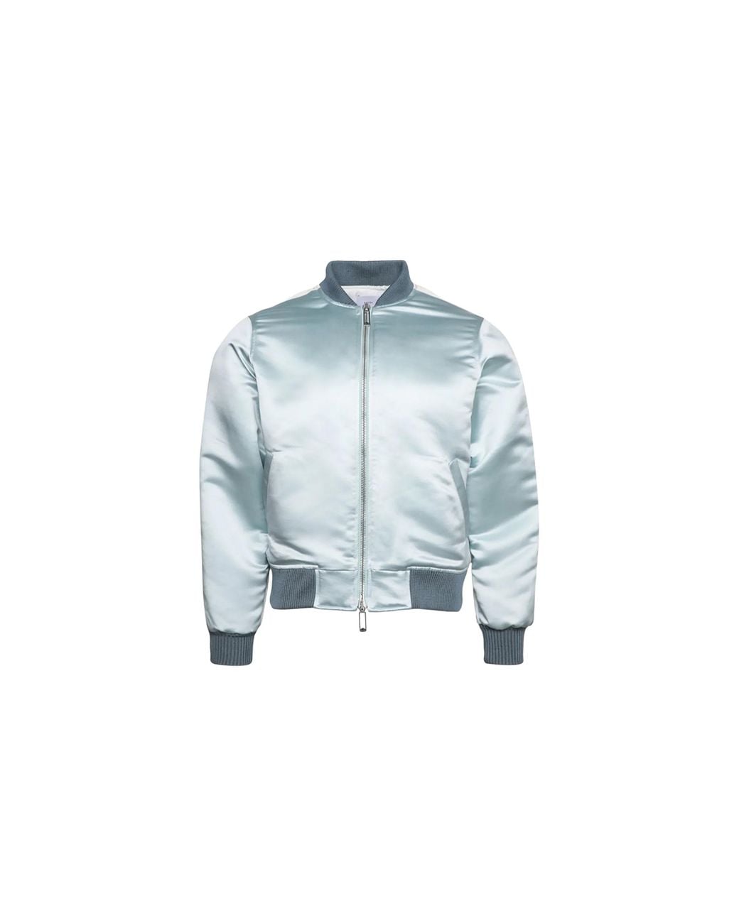 Rhude Blue Boys 02 Satin Bomber Jacket "Mint Cream" Rhps24Ja09497136 Mcr" for men