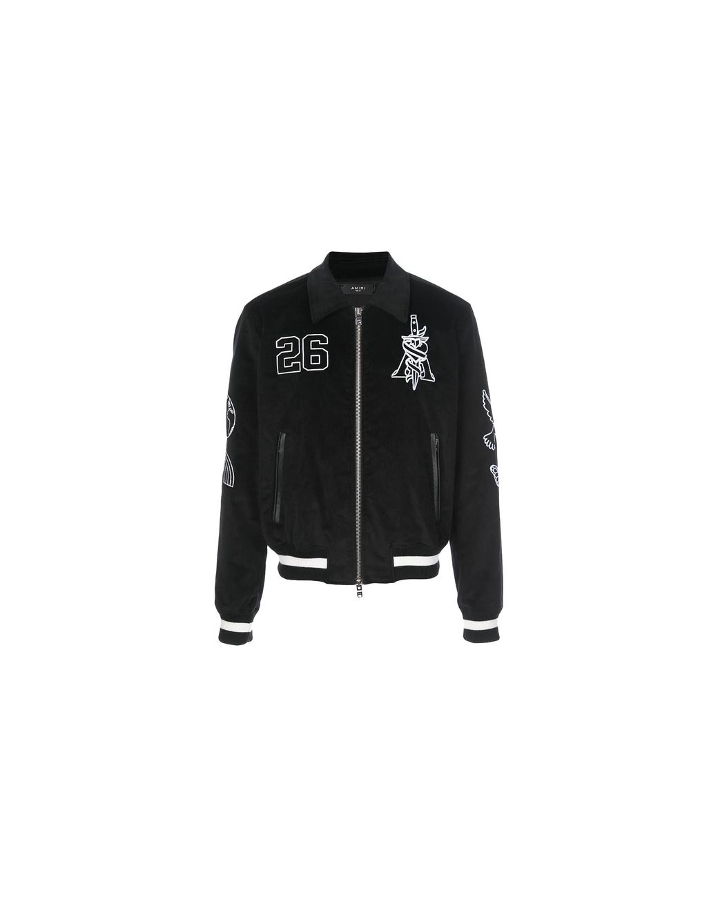 Amiri Black Brothers Varsity Jacket Y0M04212Cy" for men