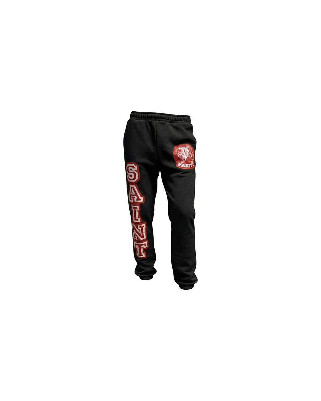 SAINT VANITY Black Varsity Sweatpants Sv154" for men