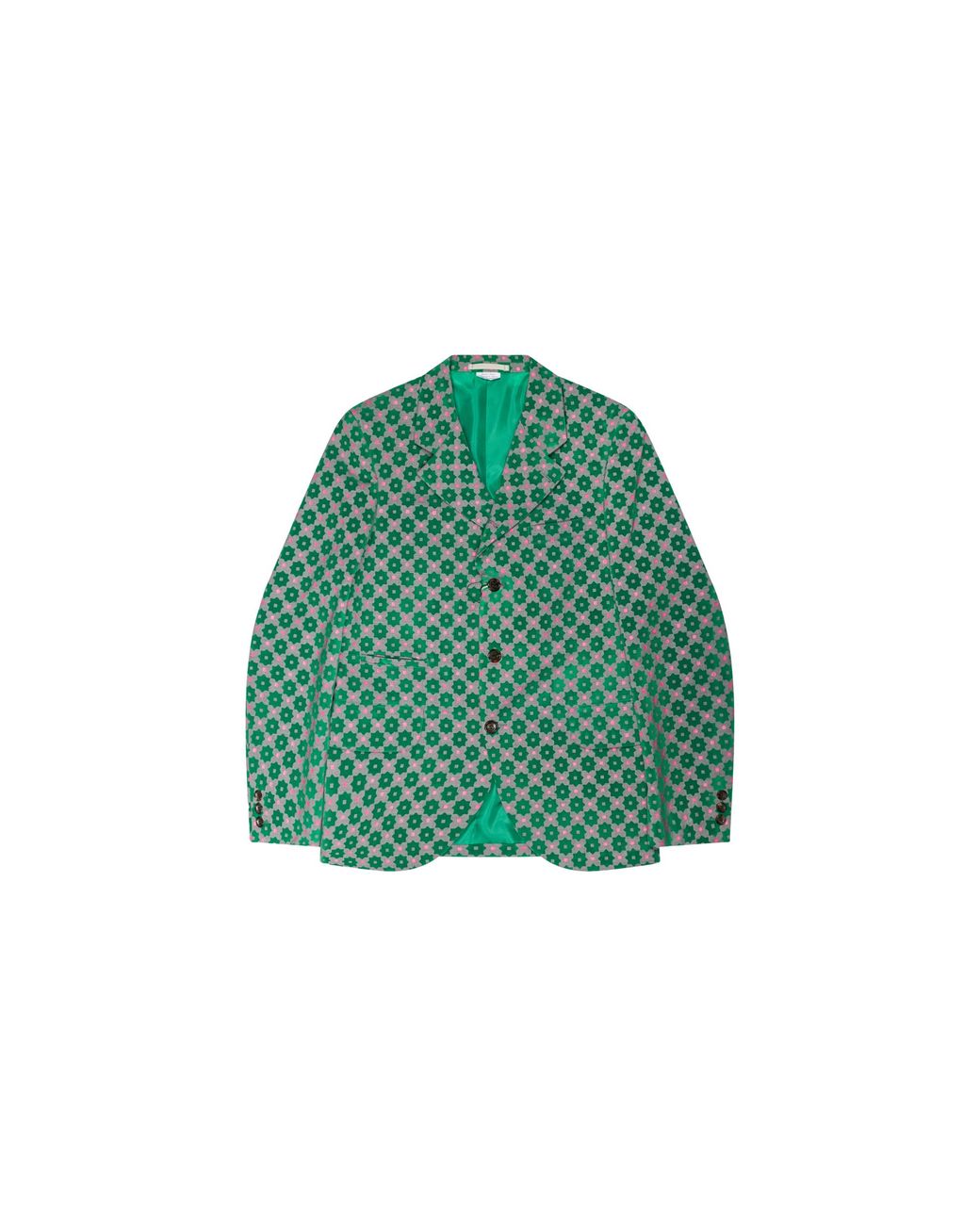 Comme des Garçons Green Printed Three Buttons Blazer Cdp-Mtps-0013" for men