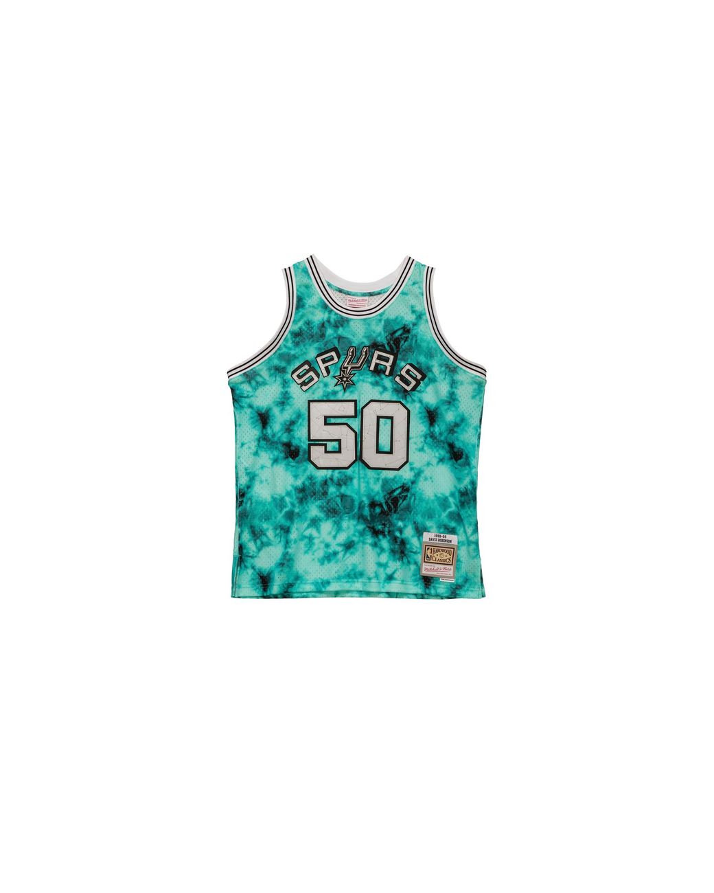 Mitchell & Ness Green Galaxy Swingman Jersey "Nba Spurs 1998 David Robinson" Smjykm19053 Sasteal98Drb" for men
