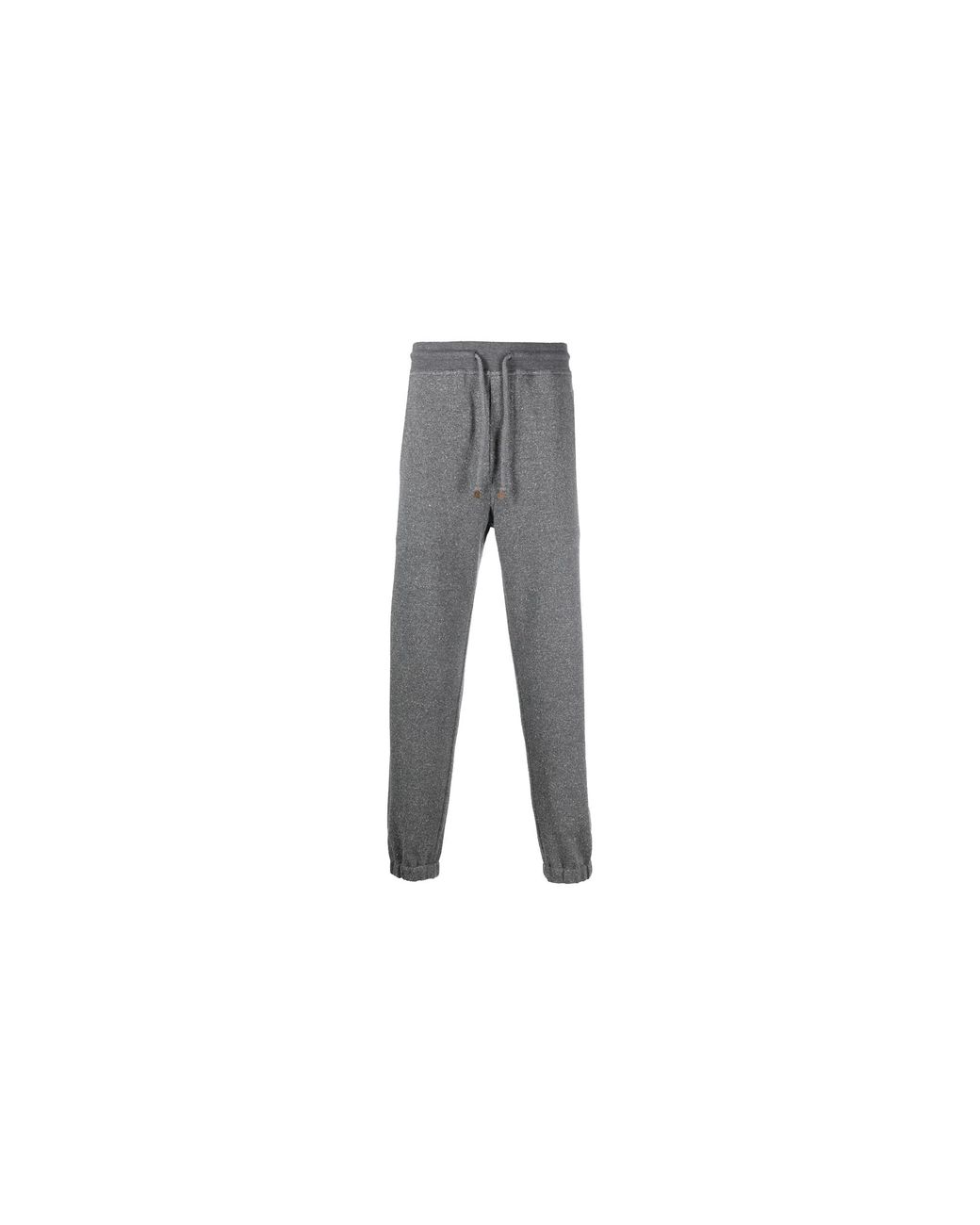 Brunello Cucinelli Black Drawstring Tapered Trousers Brun290" for men