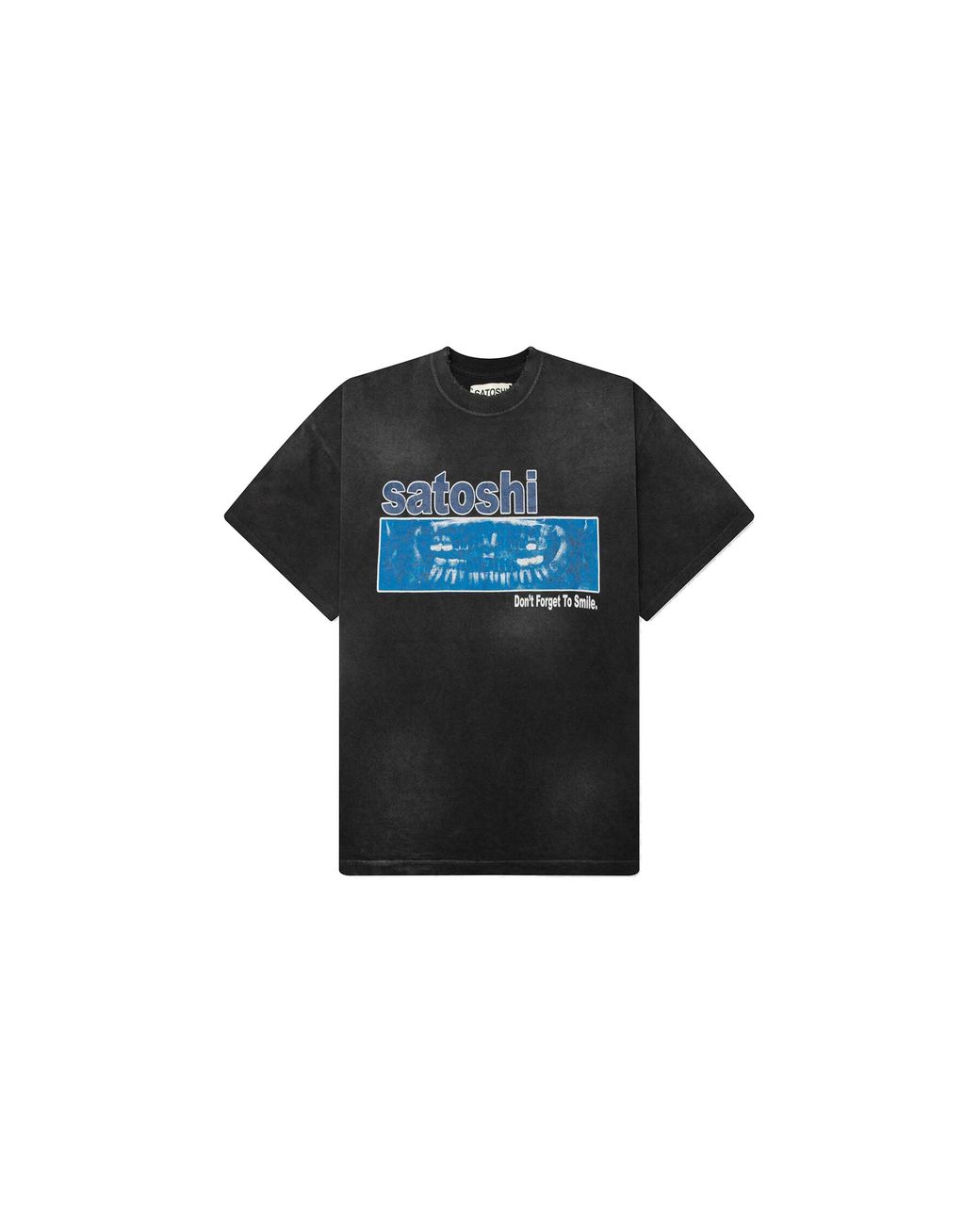 Satoshi Nakamoto Black Don'T Forget To Smile Shirt Sat022" for men