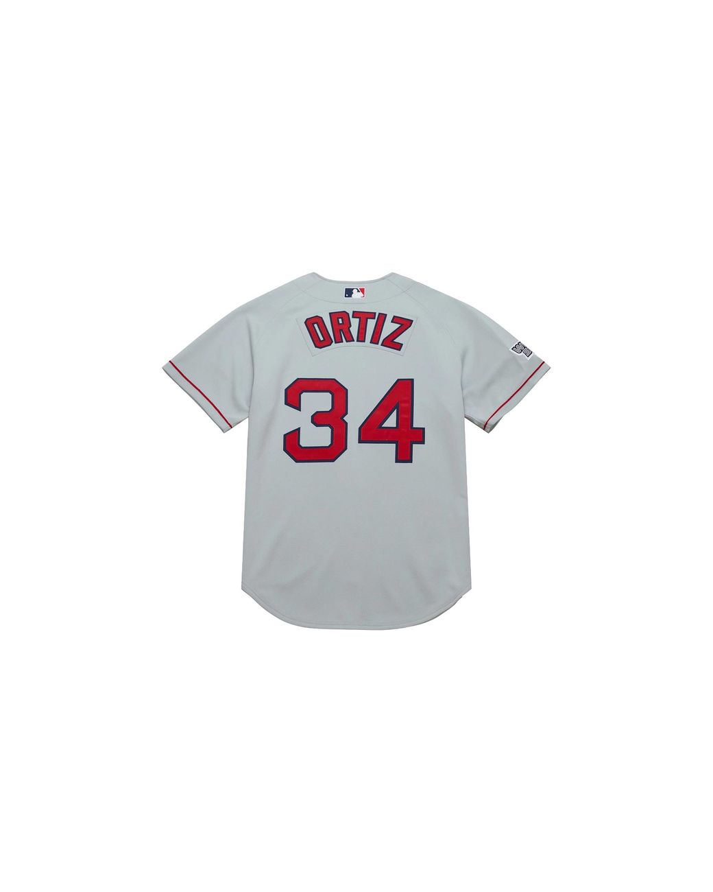 Mitchell & Ness Black Mlb David Ortiz Jersey "2004 Boston Sox – Chrome" Ajy17181 Brs04Dorchrm" for men