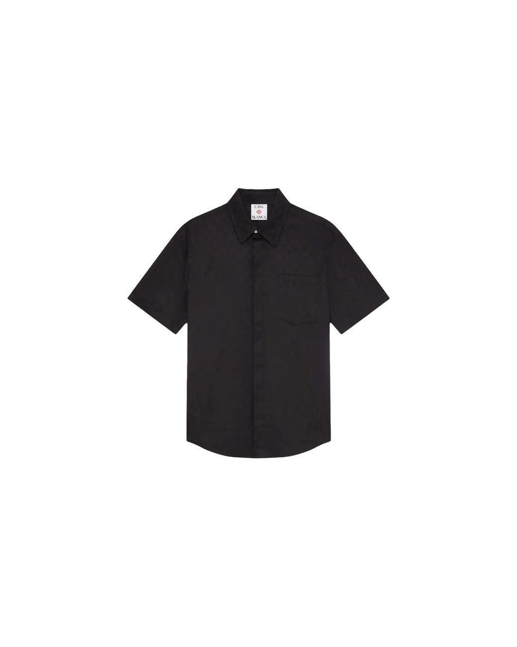 Casablanca Black Monogram Cotton Ss T-Shirt Aw25 Sh 211 02" for men