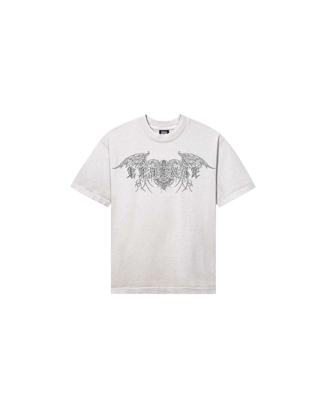 REVENGE Black Cruciform T-Shirt "Cement" Rev0122" for men