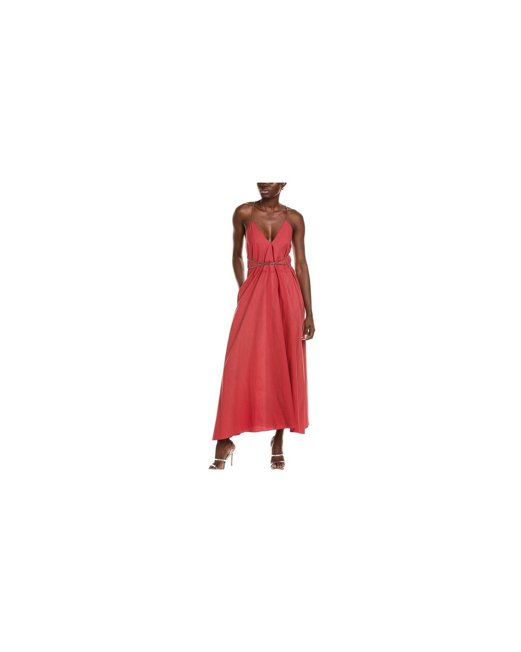 Brunello Cucinelli Black Strappy Maxi Dress Brun531"