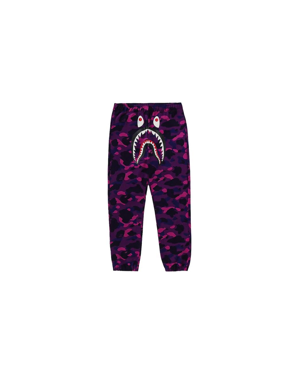 A Bathing Ape Black Color Camo Shark Sweat Pant Camo" 001Ptm301009M-Pur" for men