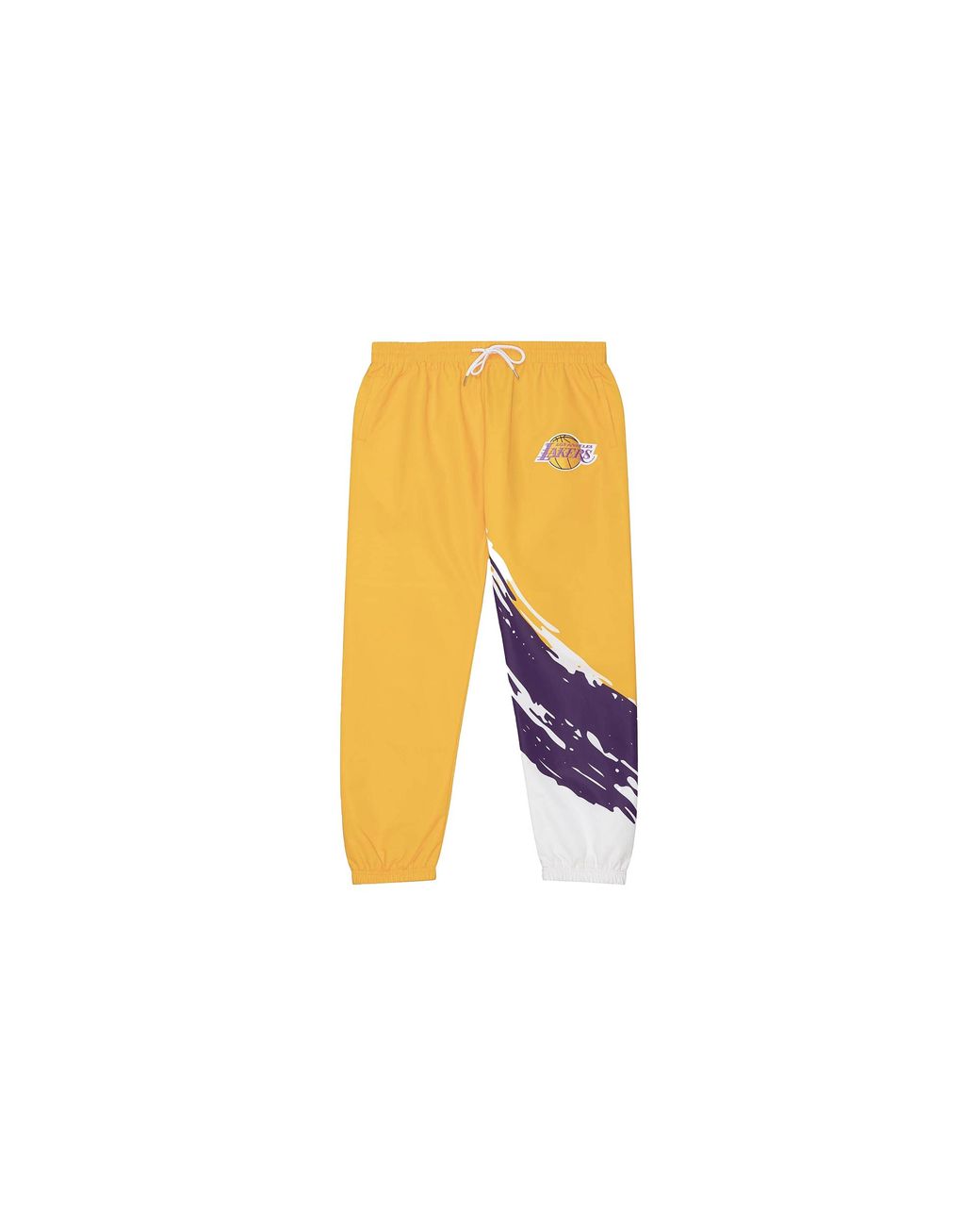 Mitchell & Ness Black Paintbrush Warm Up Pants "Nba La Lakers" Pwup3415 Lalyypppmtwh" for men