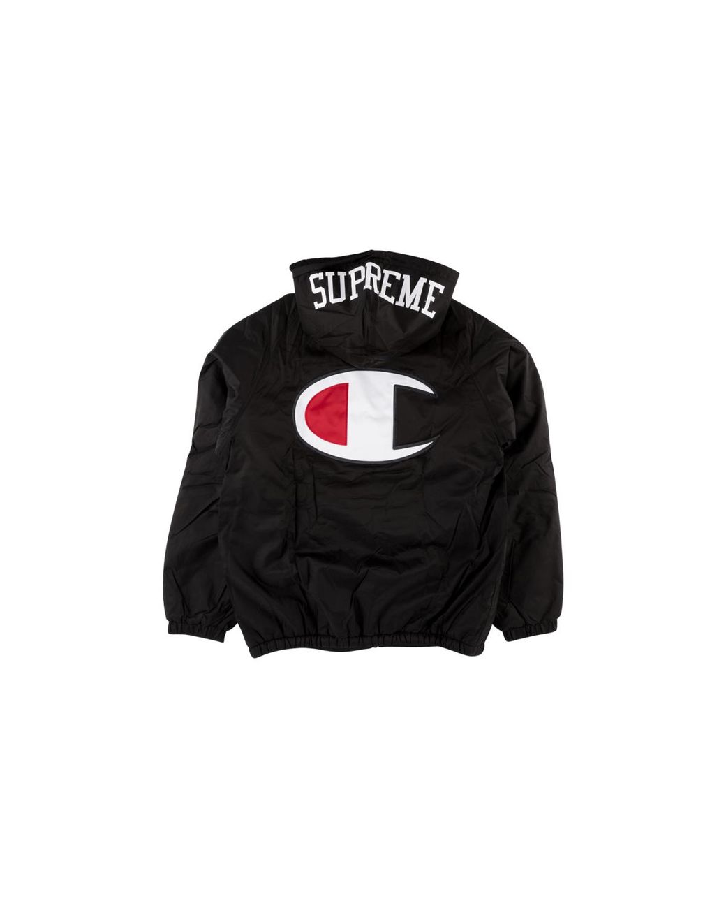 Supreme Black Champion Sherpa Lined Hooded Jacket "Fw17" Su3785"