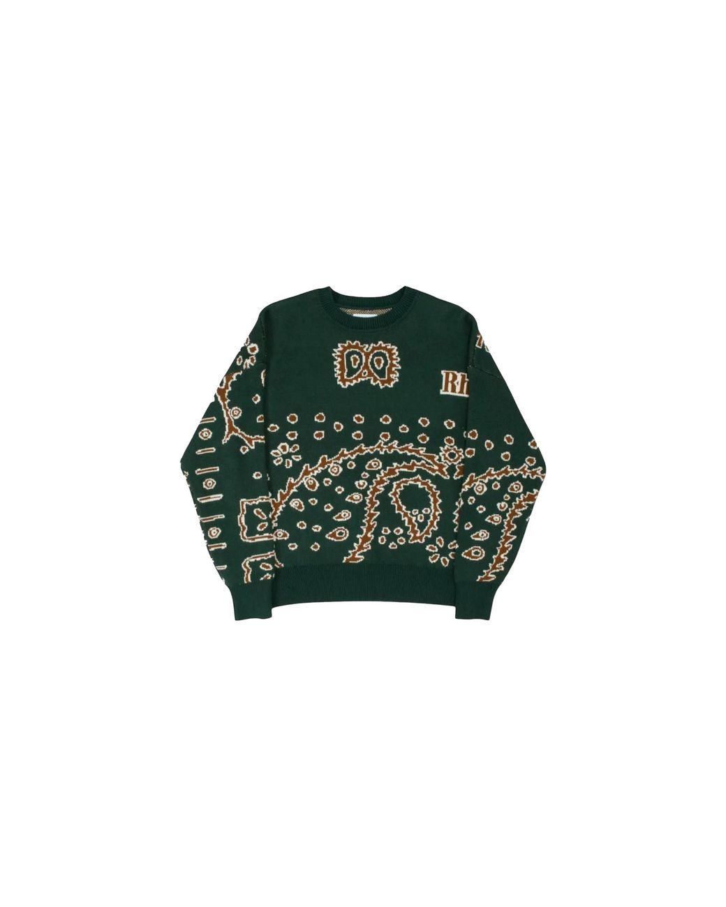 Rhude Green Bandana Knit Crewneck Rhss23Sw06822373" for men