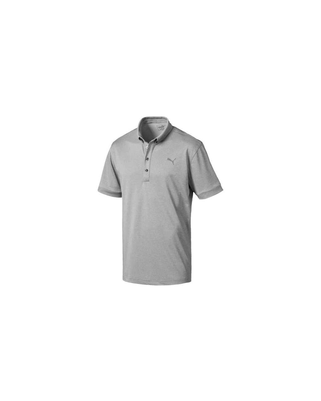 PUMA Black Oxford Heather Polo "Quiet Shade Heather" 574613 01" for men