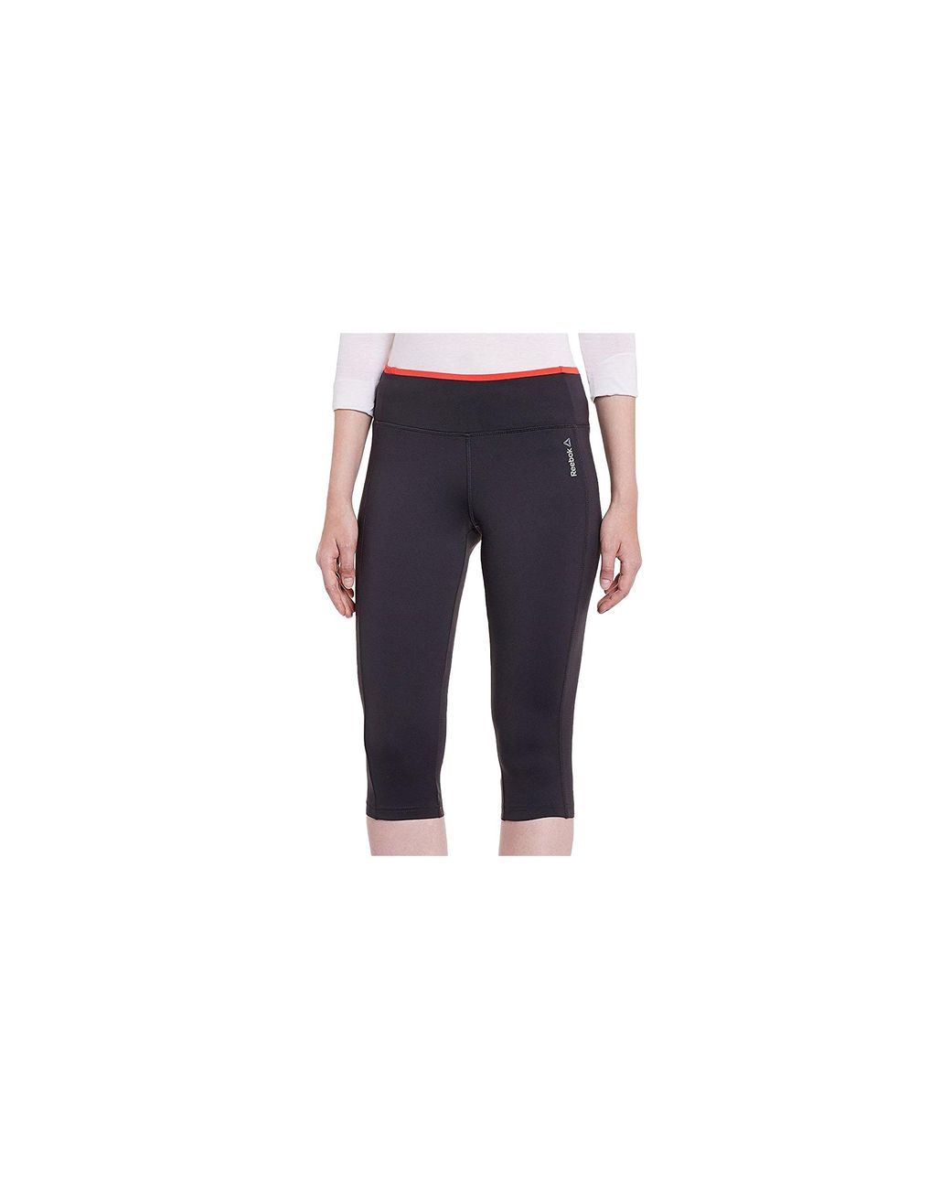 Reebok Black Workout Ready Capri "Coal Laser" Ao1637"