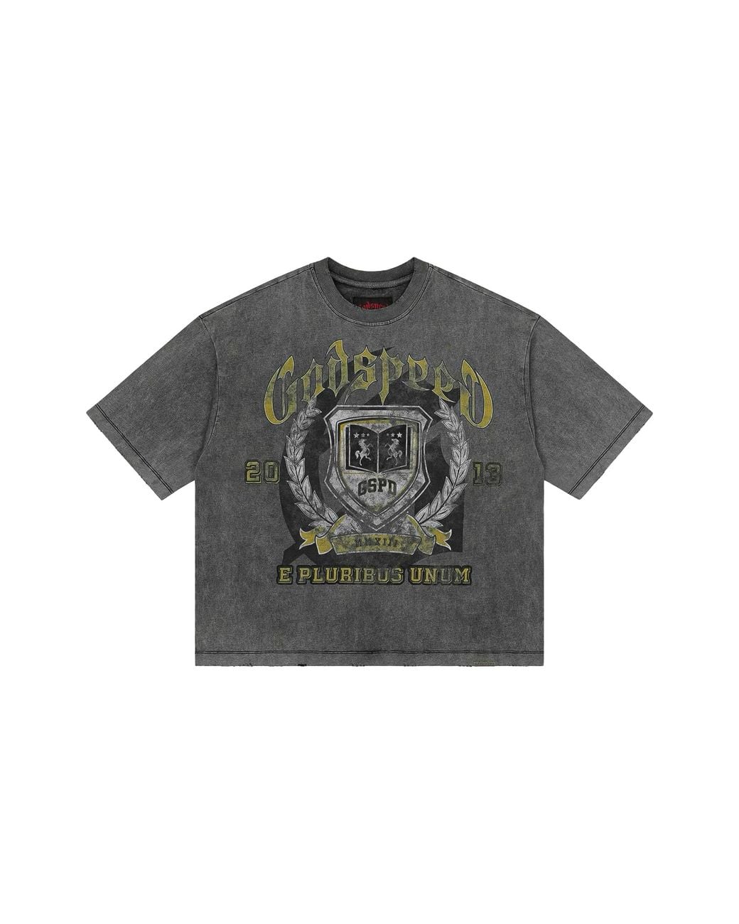 GODSPEED NEW YORK Black Gspd Crest T-Shirt Wash" Gs724" for men