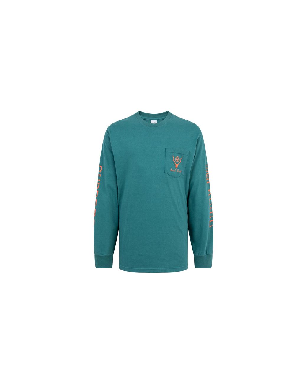 Supreme Green South2 West8 L/S Pocket T-Shirt "Ss21" Su10675"