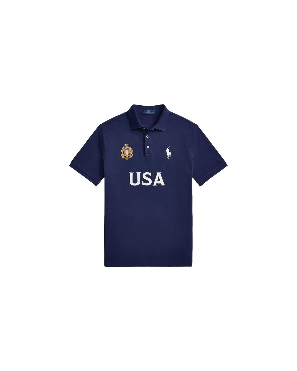 Polo Ralph Lauren Blue Country Polo Shirt "Usa" 710B20858001" for men