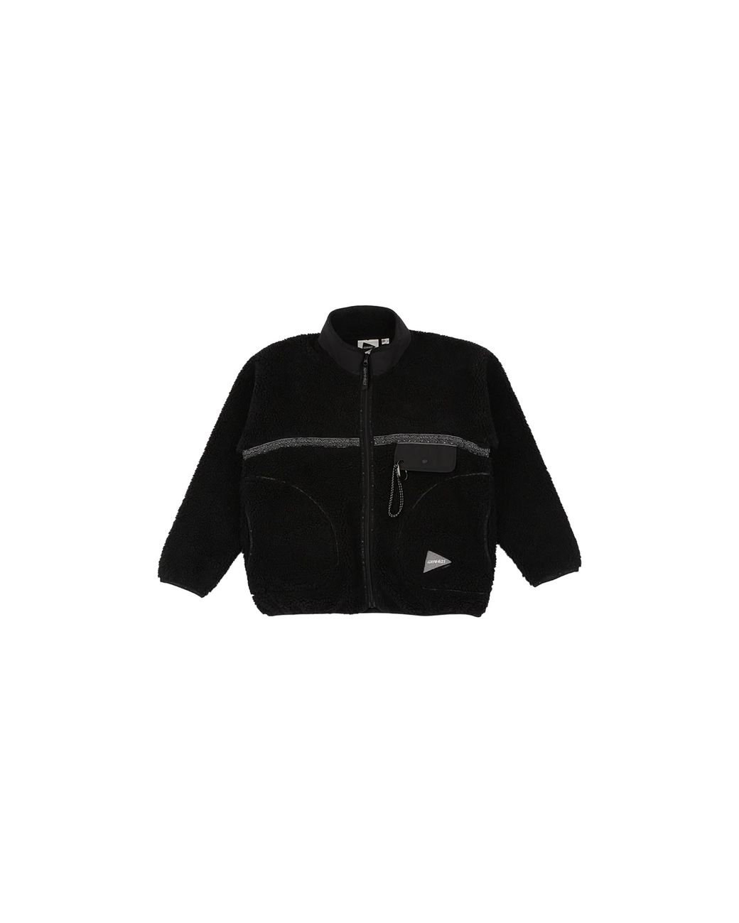 Gramicci Black Knit Jq Tape Fleece Jacket "And Wander for men