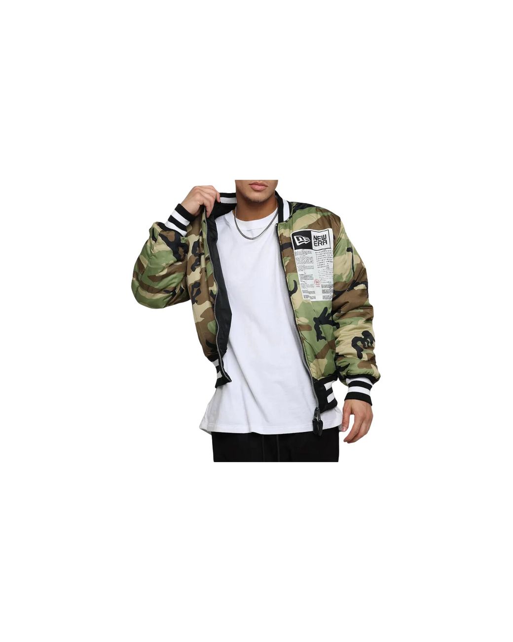 KTZ Black Colorado Rockies Alpha Industries X Reversible Ma-1 Bomber Jacket Camo" Ne523" for men