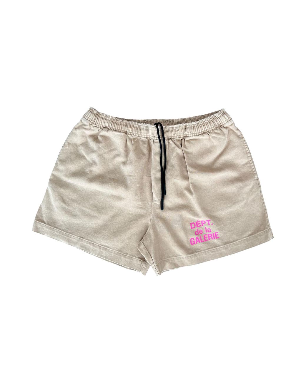 GALLERY DEPT. Black French Logo Zuma Shorts "Cream & Gd233" for men