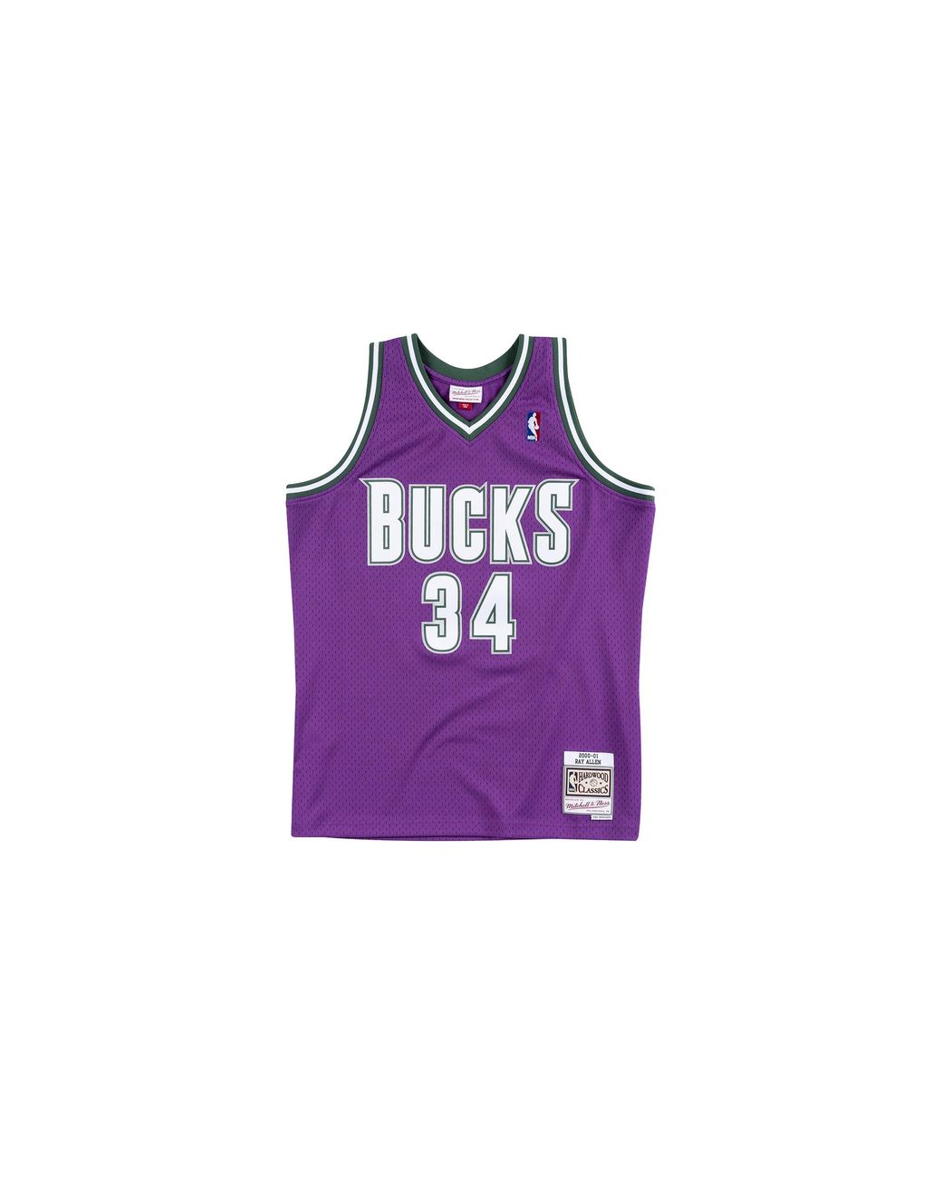 Mitchell & Ness Purple Nba Ray Allen Swingman Road Jersey "2000 Milwaukee Bucks for men
