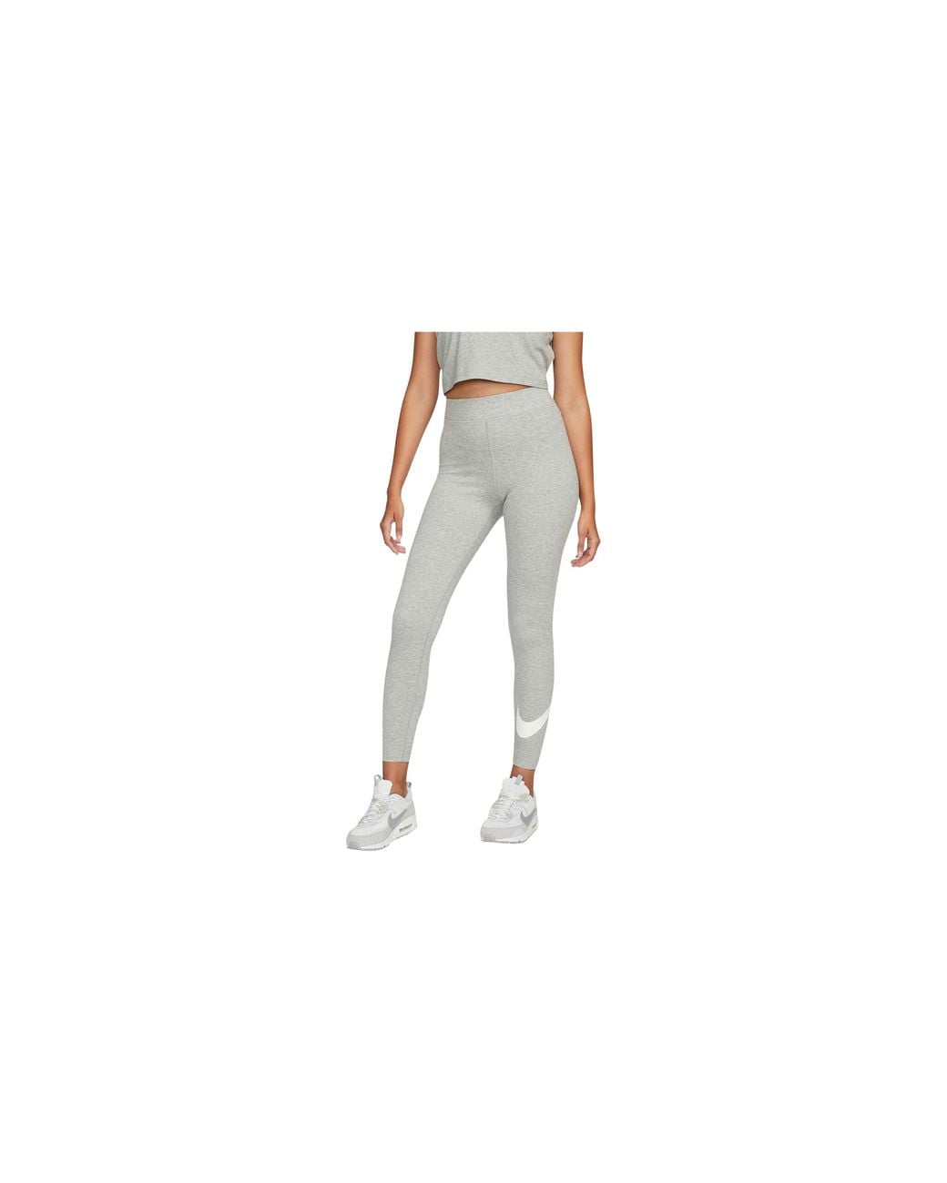 Nike Black Sportswear Classics High-Waisted Graphic Leggings "Dark Heather" Dv7795 063"