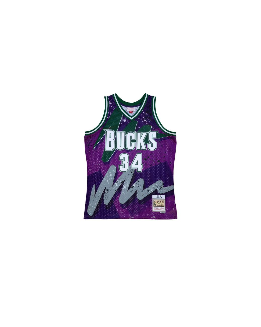 Mitchell & Ness Black Hyper Hoops Swingman Jersey "Nba Bucks 2000 Ray Allen" Tfsm1253 Mbu00Ralpurp" for men