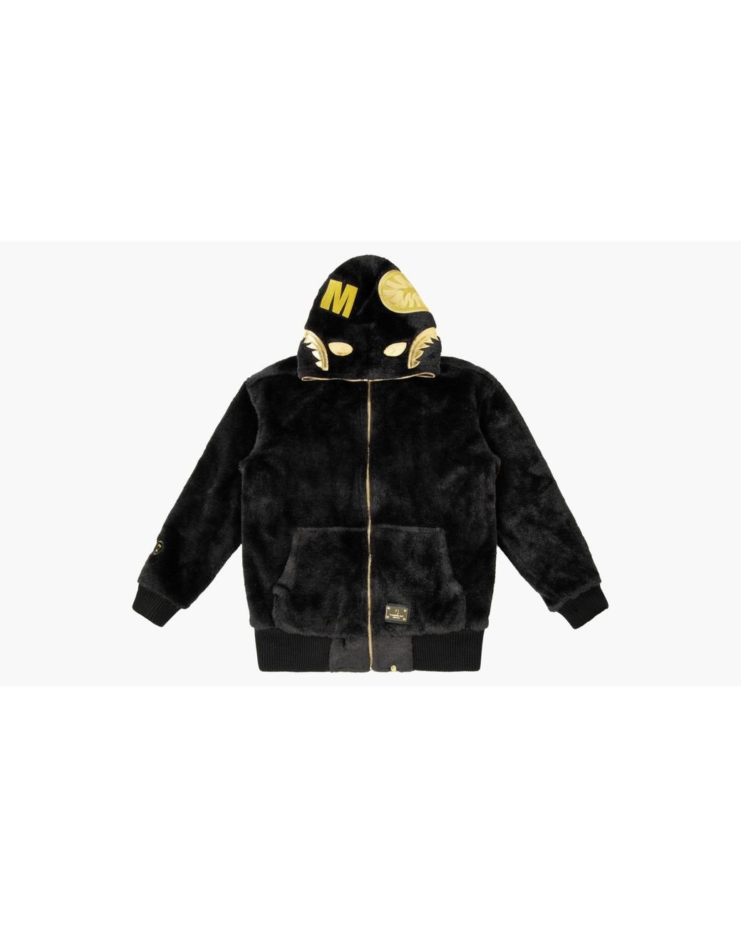 A Bathing Ape Fur Shark Hoodie Jacket M in Black for Men | Lyst