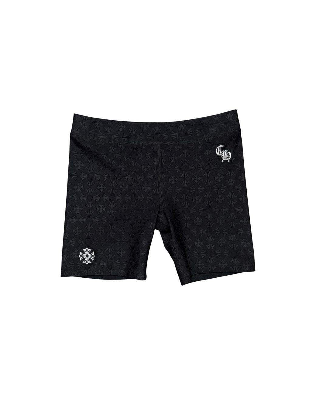 Chrome Hearts Black Monogram Ch Biker Shorts Chrm1985" for men