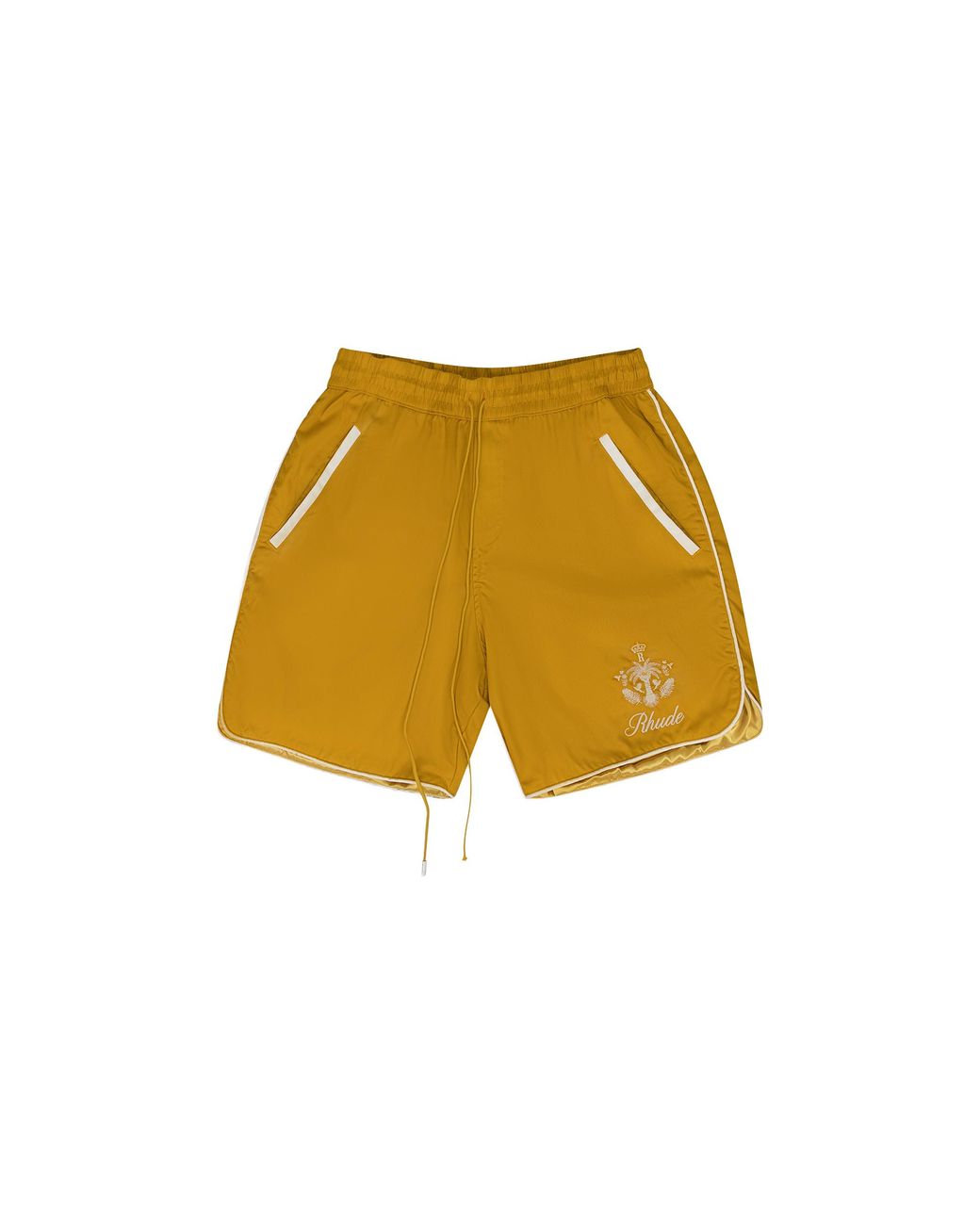 Rhude Black Track Shorts "Mustard" Pf22Sh10373121" for men