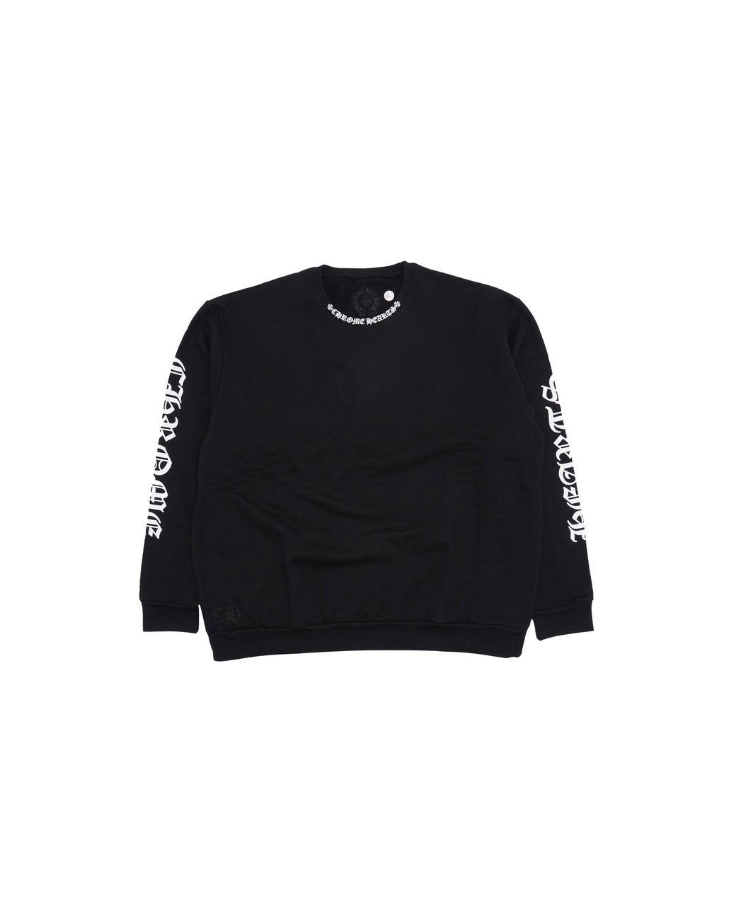 Chrome Hearts Black Neck Logo Crewneck Chrm0162" for men