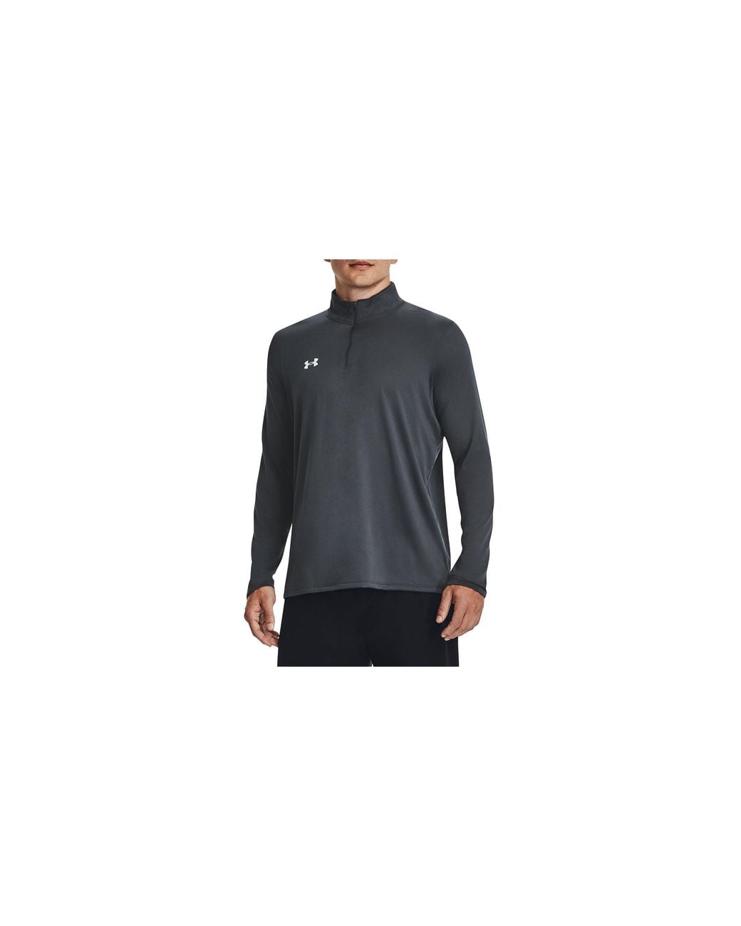 Under Armour Black Team Tech Quarter-Zip Pullover Sweatshirt "Steel 1376844 008" for men