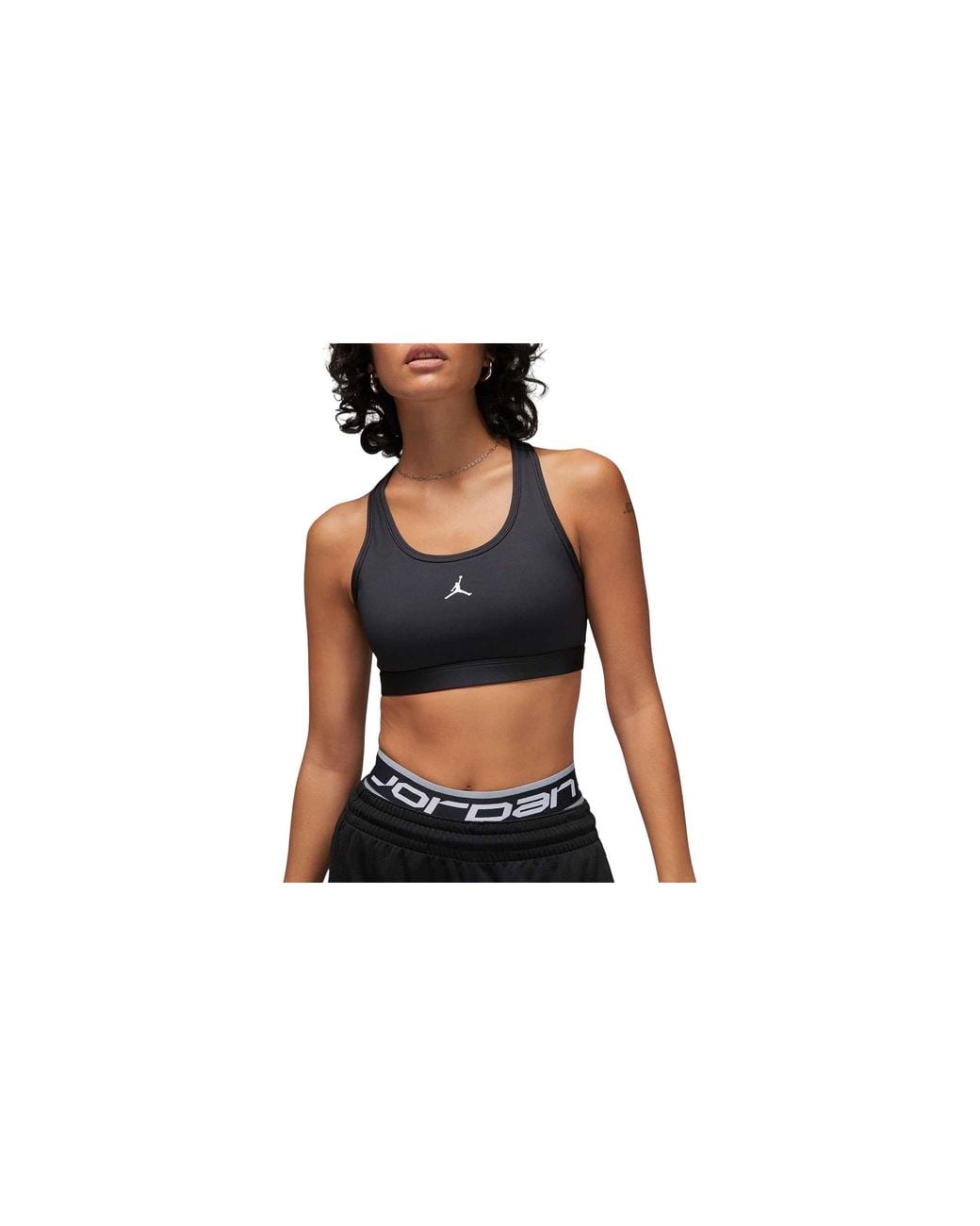 Nike Black Sport Medium-Support Padded Jumpman Bra Fb6872 010"