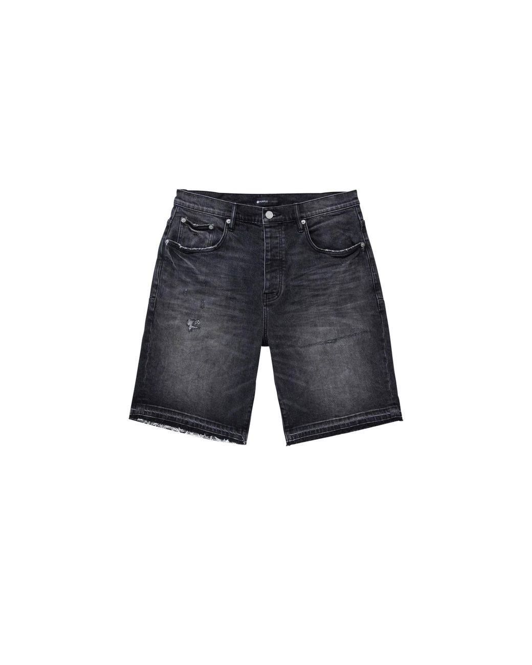 Purple Brand Black Blowout Relaxed Shorts P021 Bbrh223" for men