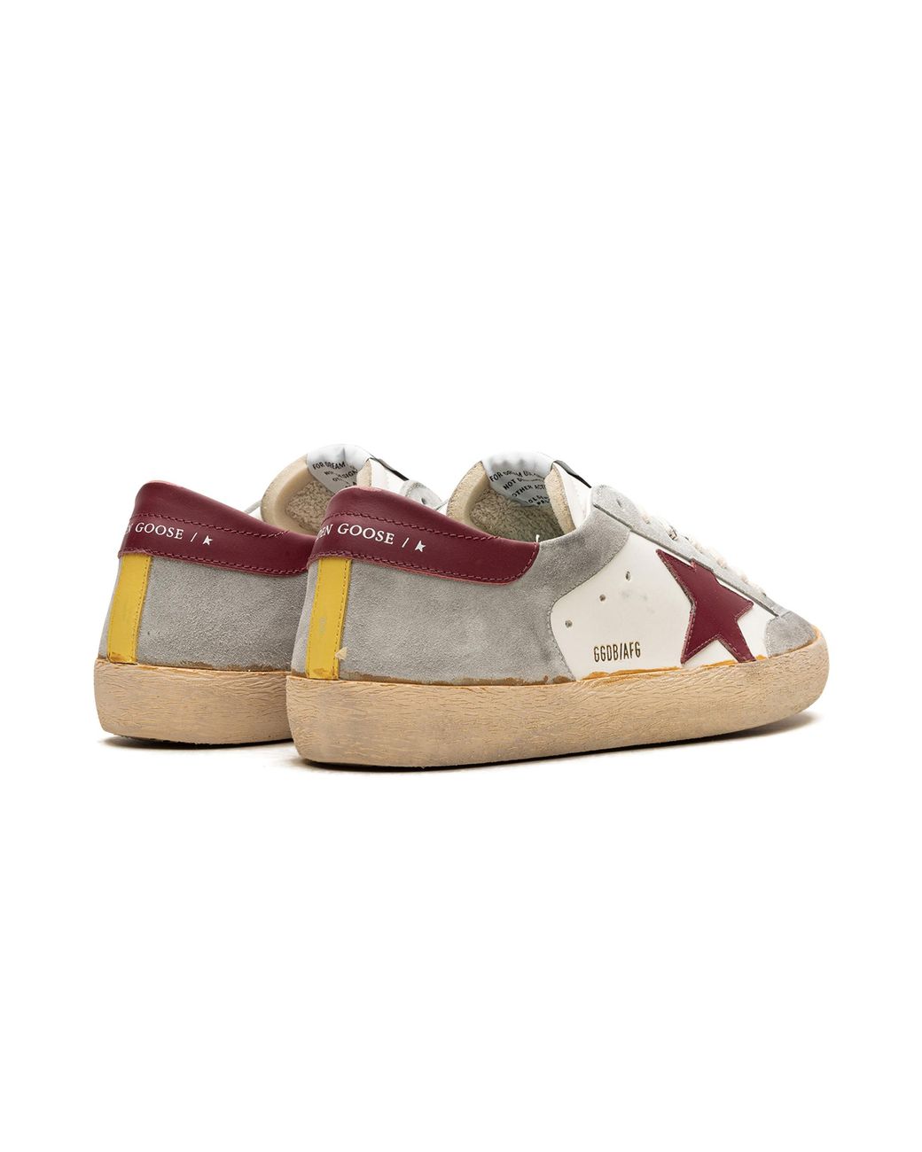 Golden Goose Deluxe Brand Black Super-Star Penstar Leather And Suede Upper Leather Star And Heel Ice Bordeaux" Gmf00108.F005074.11633" for men