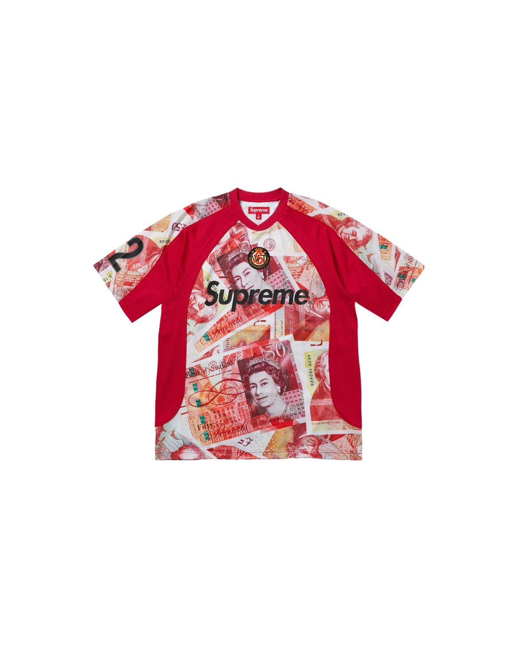 Supreme Red Pounds Soccer Jersey "Fw25
