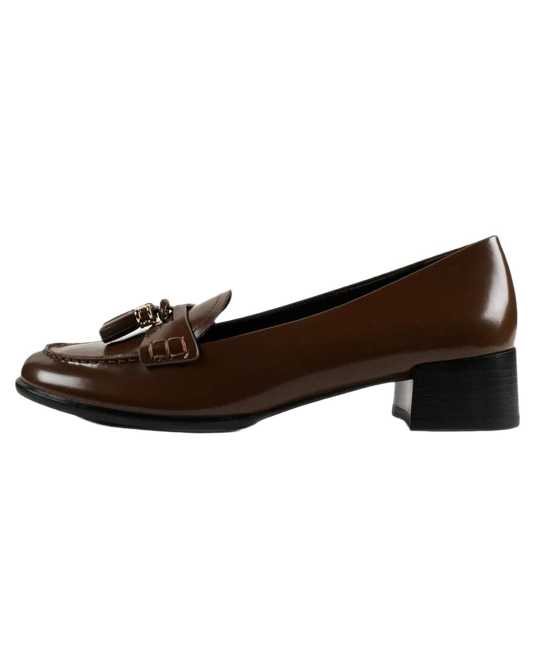 Tory Burch Black Tassel 30Mm Loafer "Mocha" 188314 243"