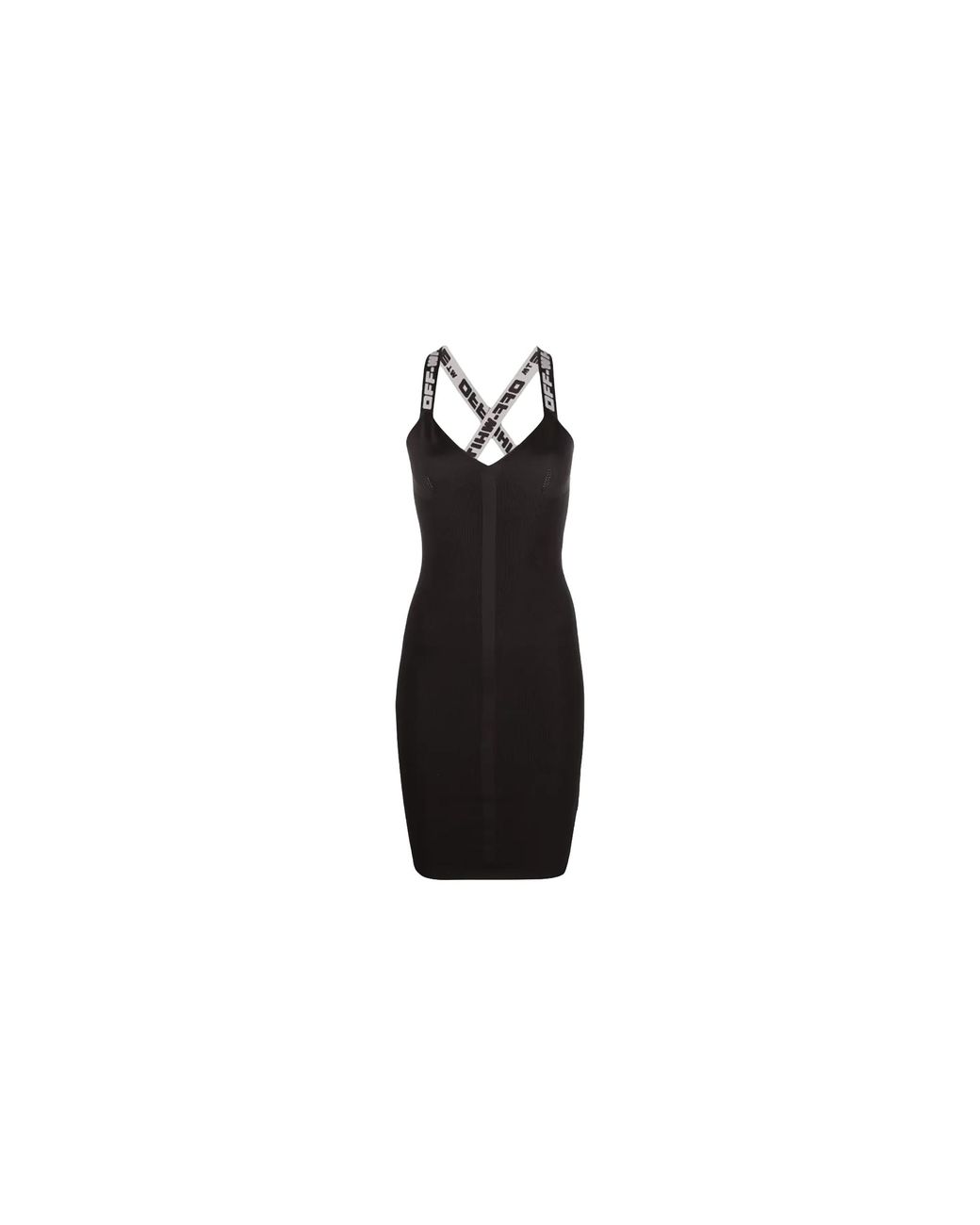 Off-White c/o Virgil Abloh Black Logo Band Tank Dress Owihi022C99Kni0011009"
