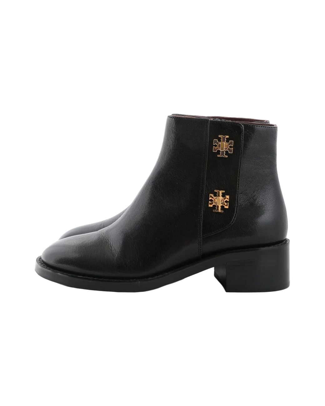 Tory Burch Black Turnlock Ankle 35Mm Boots "Perfect" 156270 006"