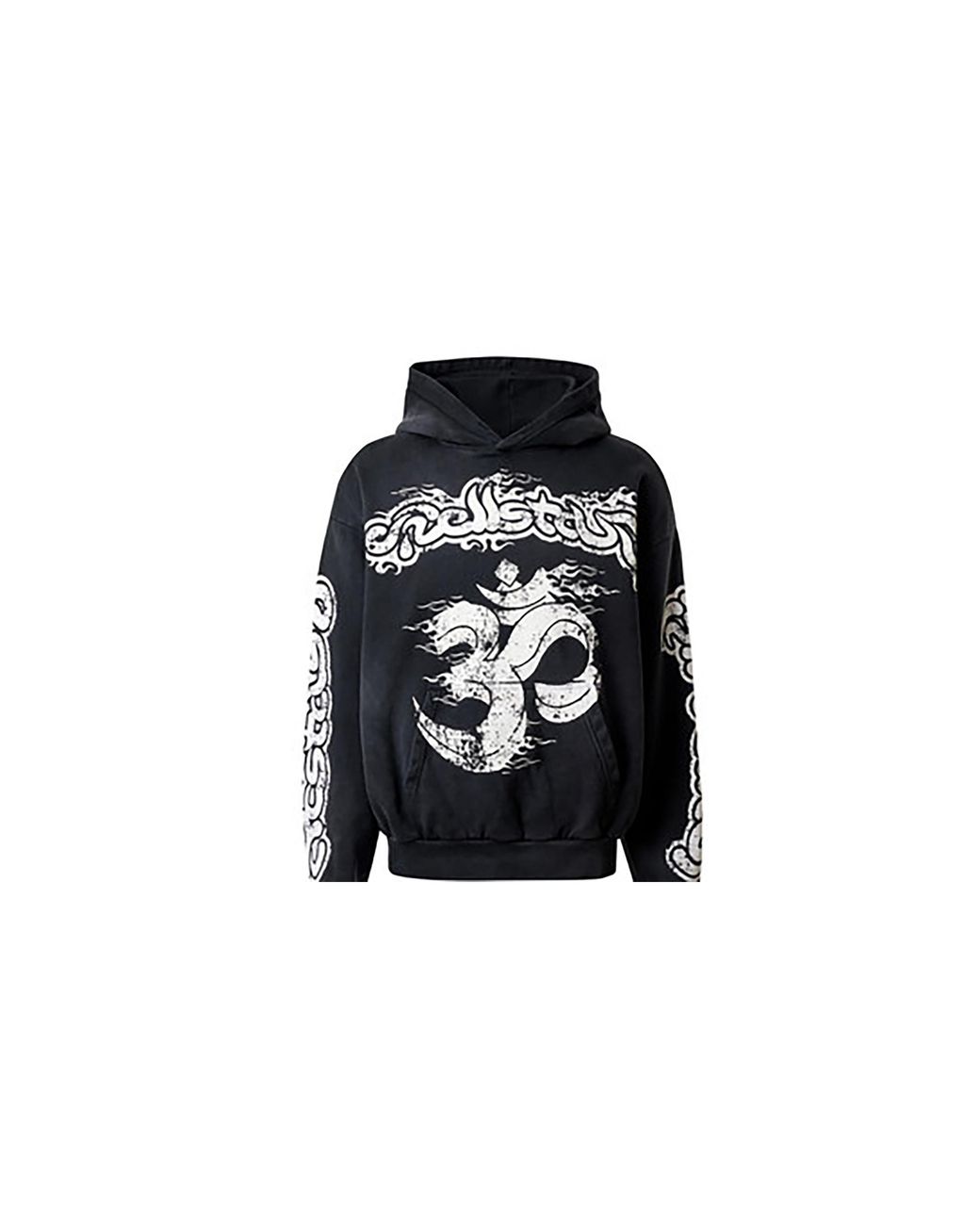 HELLSTAR Black Yoga Remix Hoodie Hsr165" for men