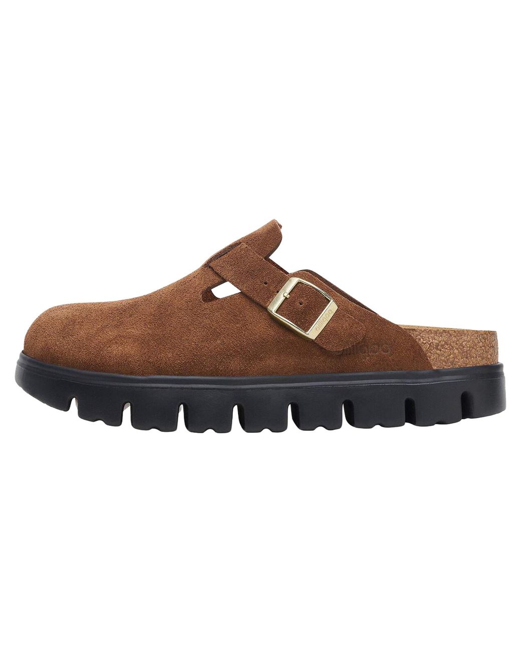 Birkenstock Black Boston Chunky Suede Leather "Dark Tea" 1028402" for men