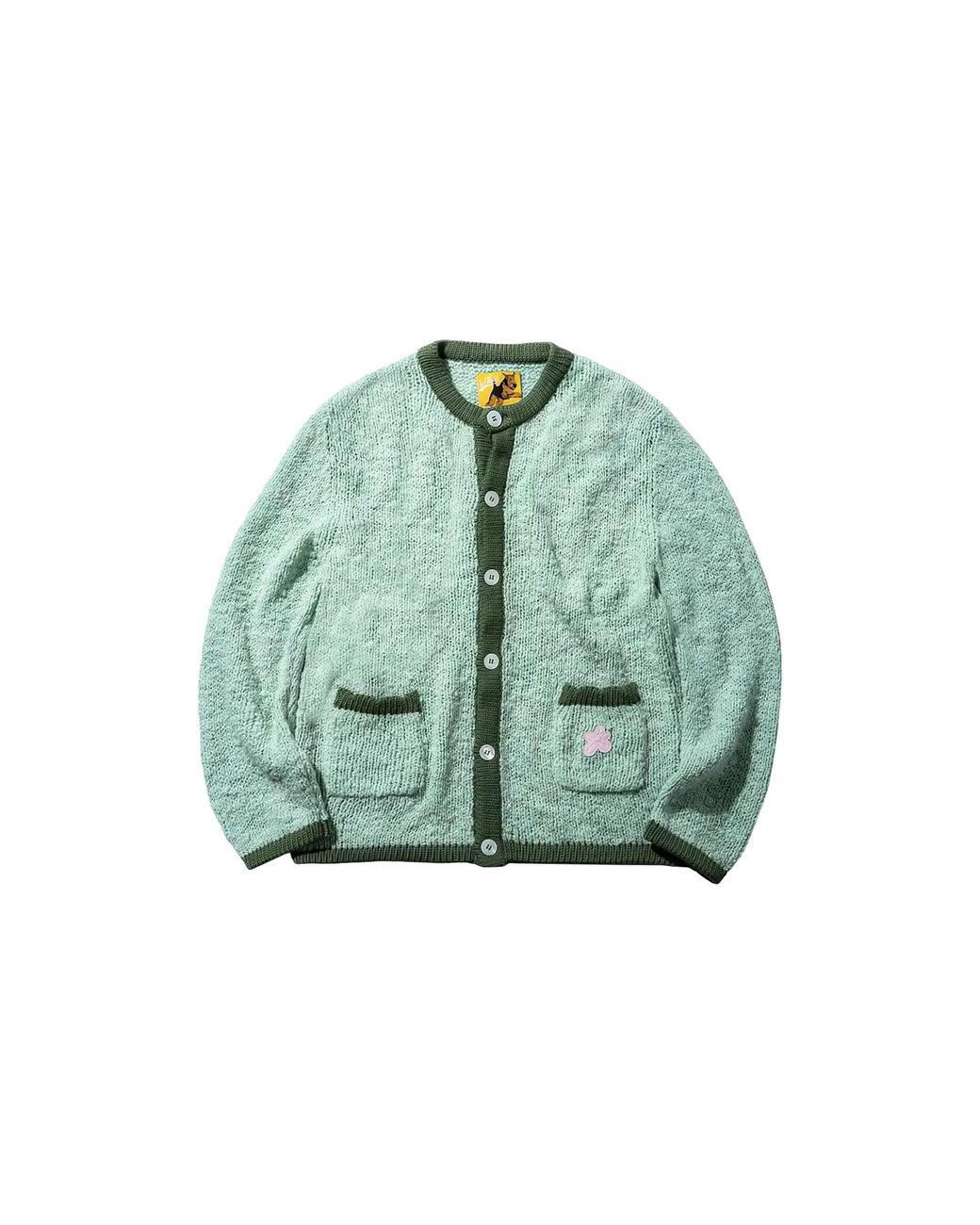 GOLF le FLEUR Green Crewneck Cardigan "Mint" 1023Mnt" for men